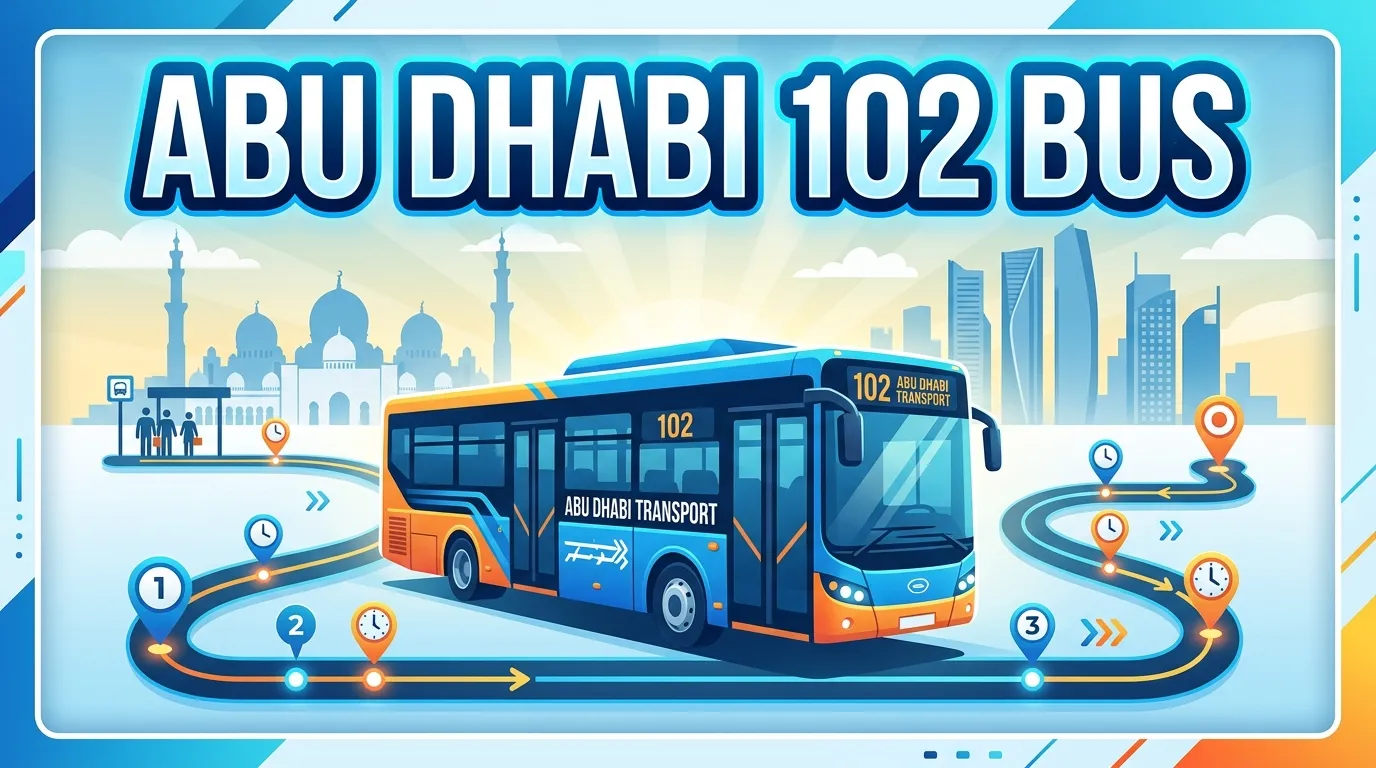 102 Bus Route Abu Dhabi – Stops and Timing/Schedule