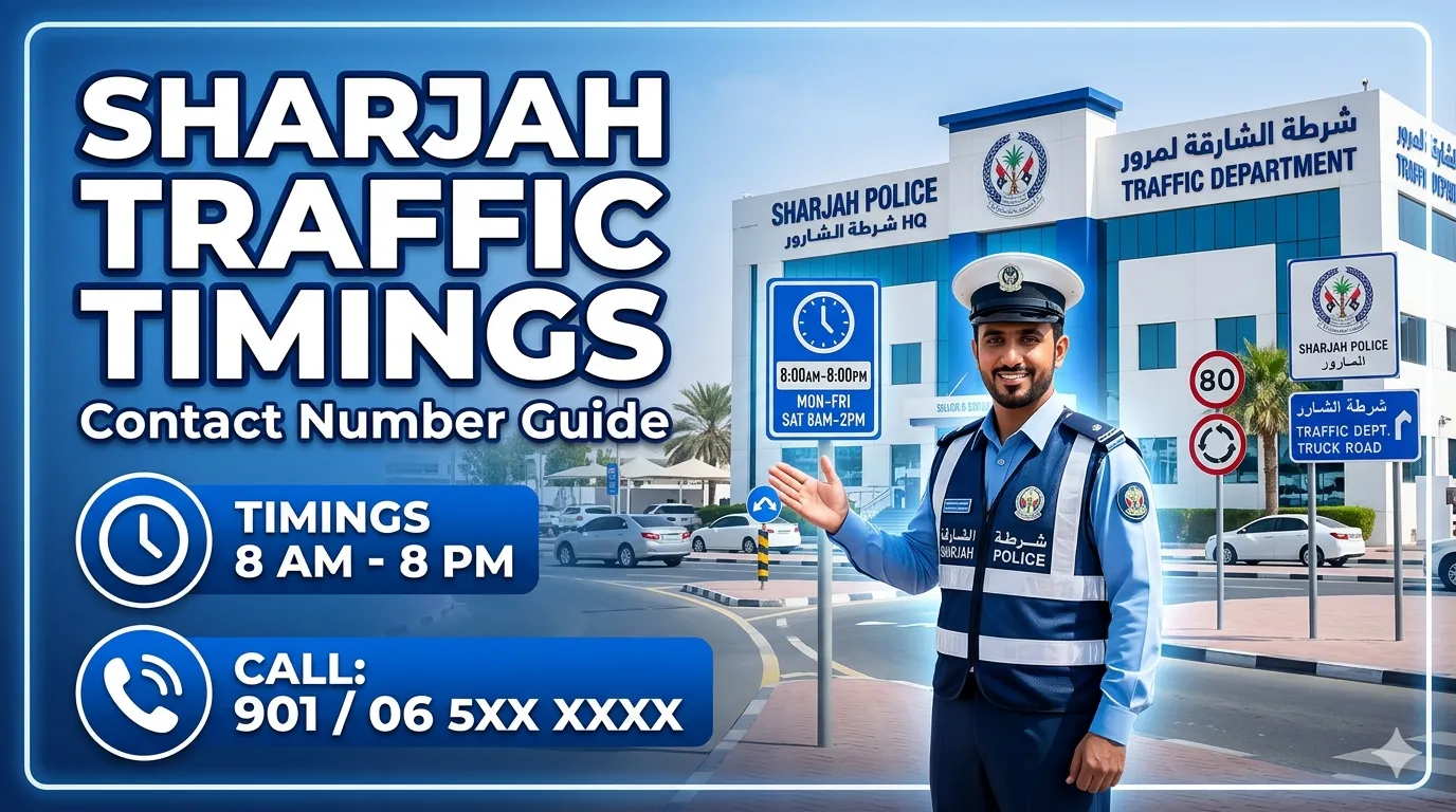 Sharjah Traffic Department Timings and Contact Number