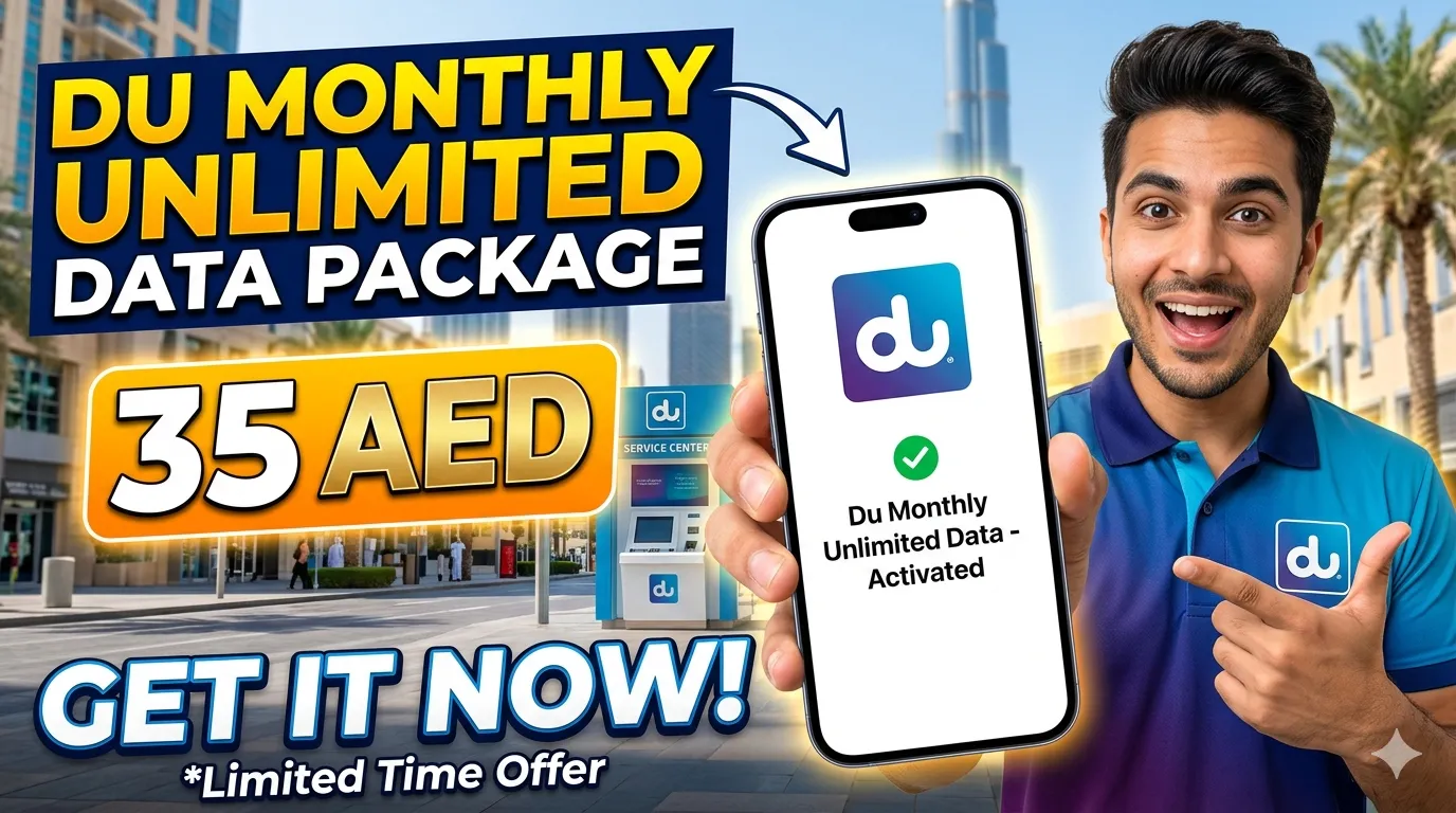 Du Monthly Unlimited Data Package 35 AED