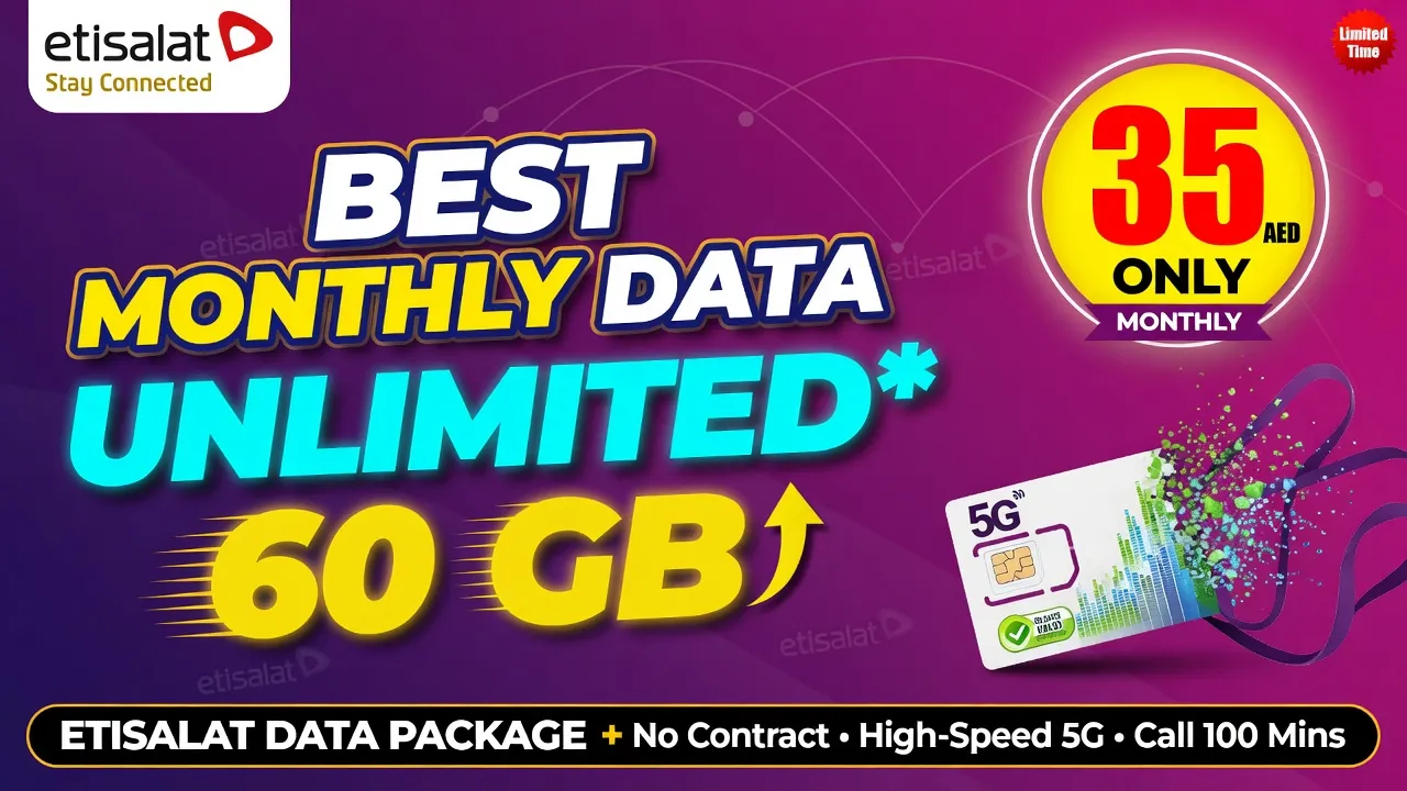 Etisalat Best Monthly Data Package 35 AED