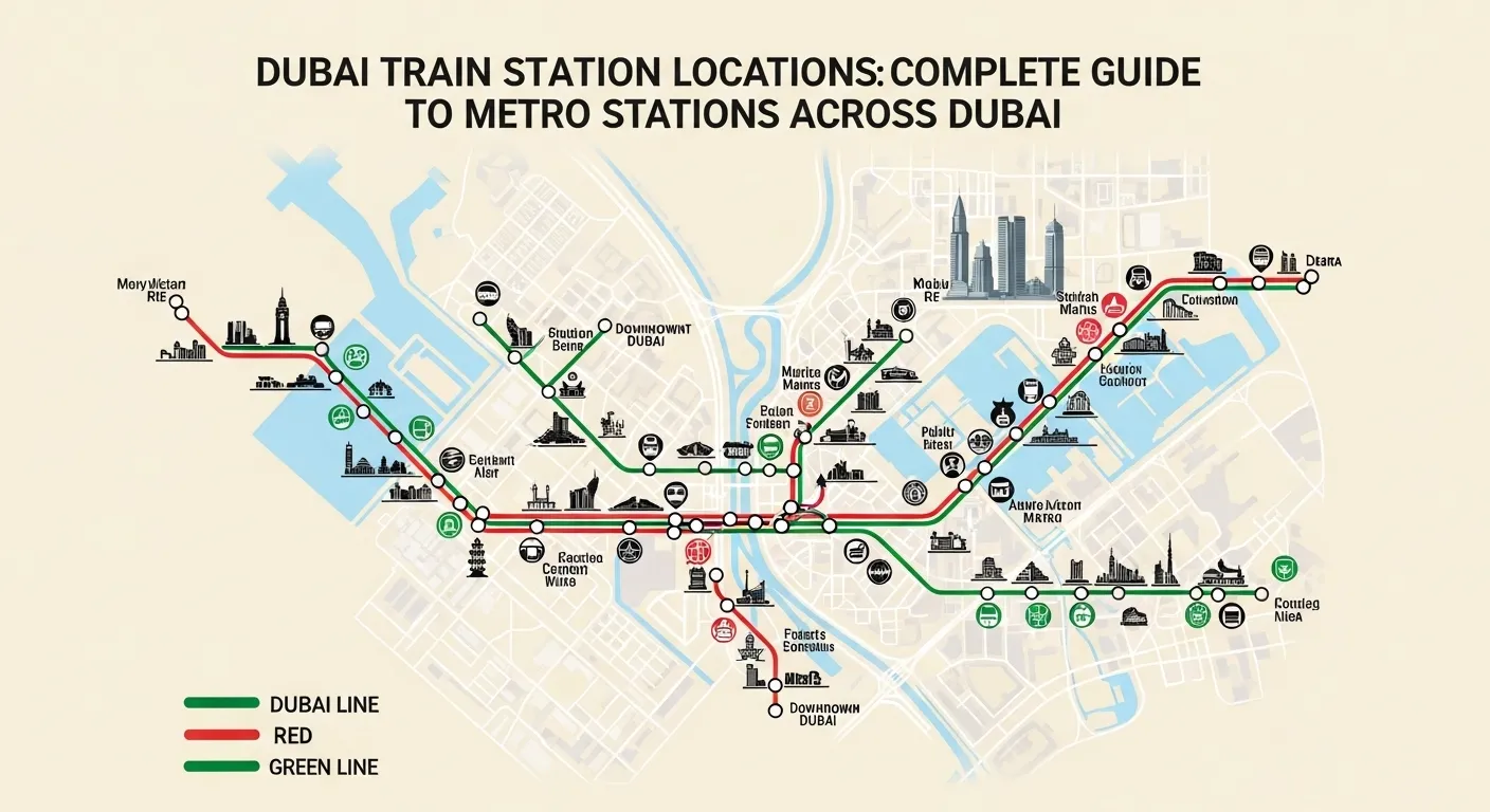 Dubai Train Station Locations Complete Guide to Metro Stations Across Dubai