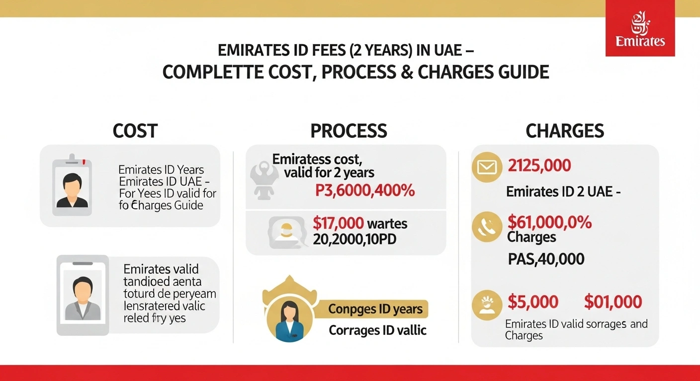Emirates ID Fees (2 Years) in UAE – Complete Cost, Process & Charges Guide