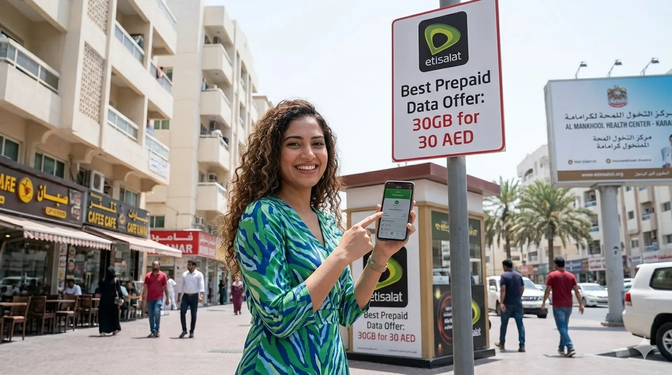 Etisalat Best Prepaid Data offer 30GB for 30 AED in 2026