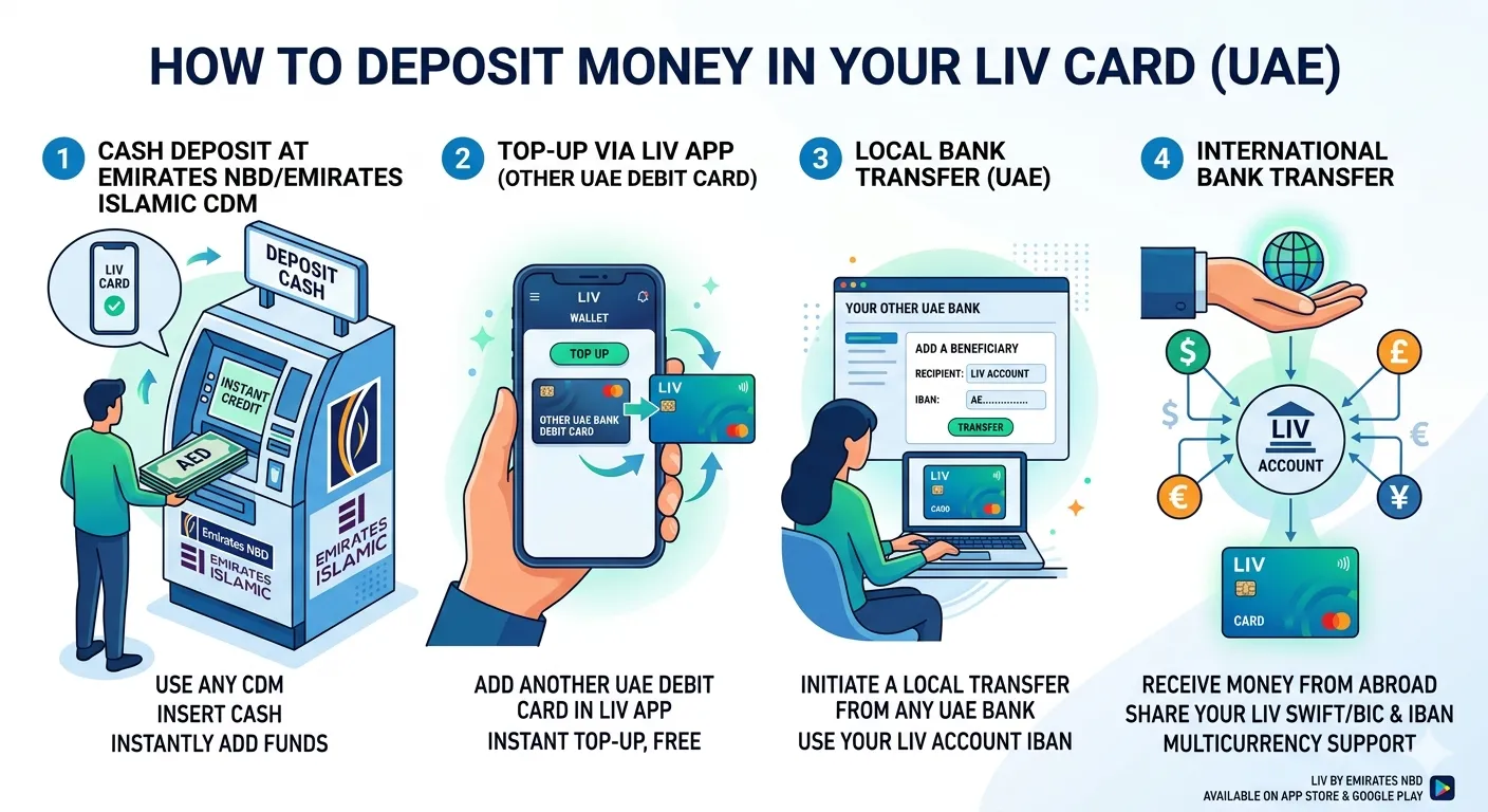 How to Deposit Money in Liv Card