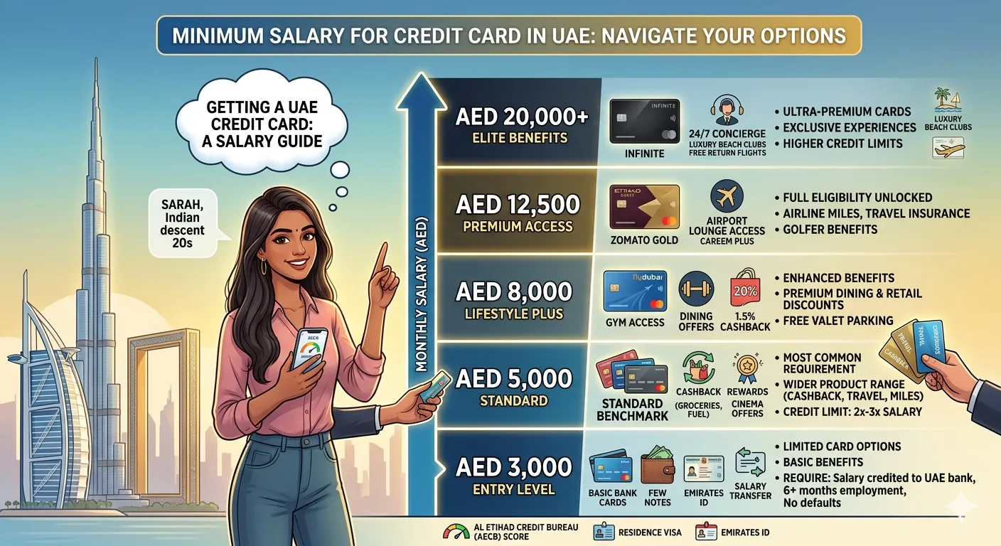 Minimum Salary For Credit Card In UAE
