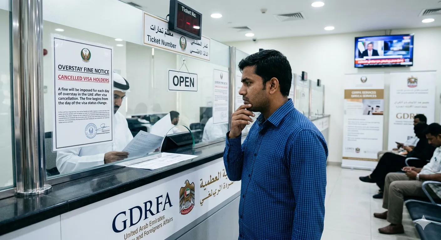 Overstay Fine in UAE for Cancelled Visa