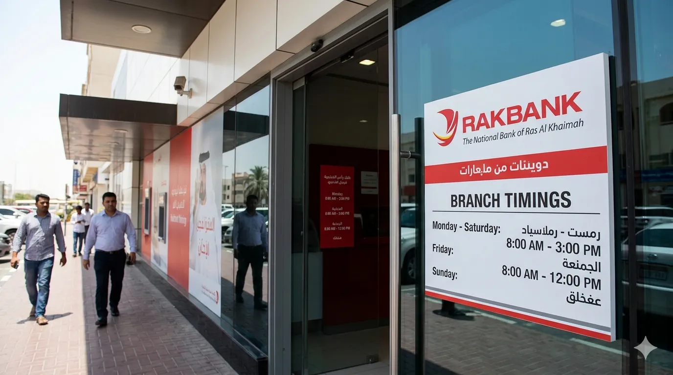 RAK Bank Branch Timings