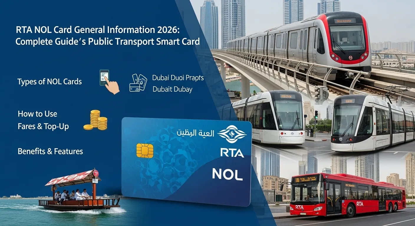 RTA NOL Card General Information 2026 Complete Guide to Dubai’s Public Transport Smart Card