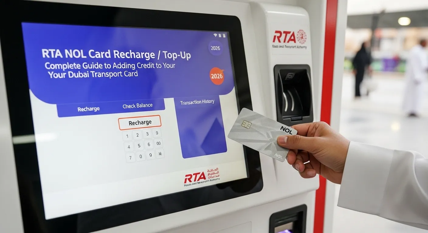RTA NOL Card Recharge Top-Up 2026 Complete Guide to Adding Credit to Your Dubai Transport Card