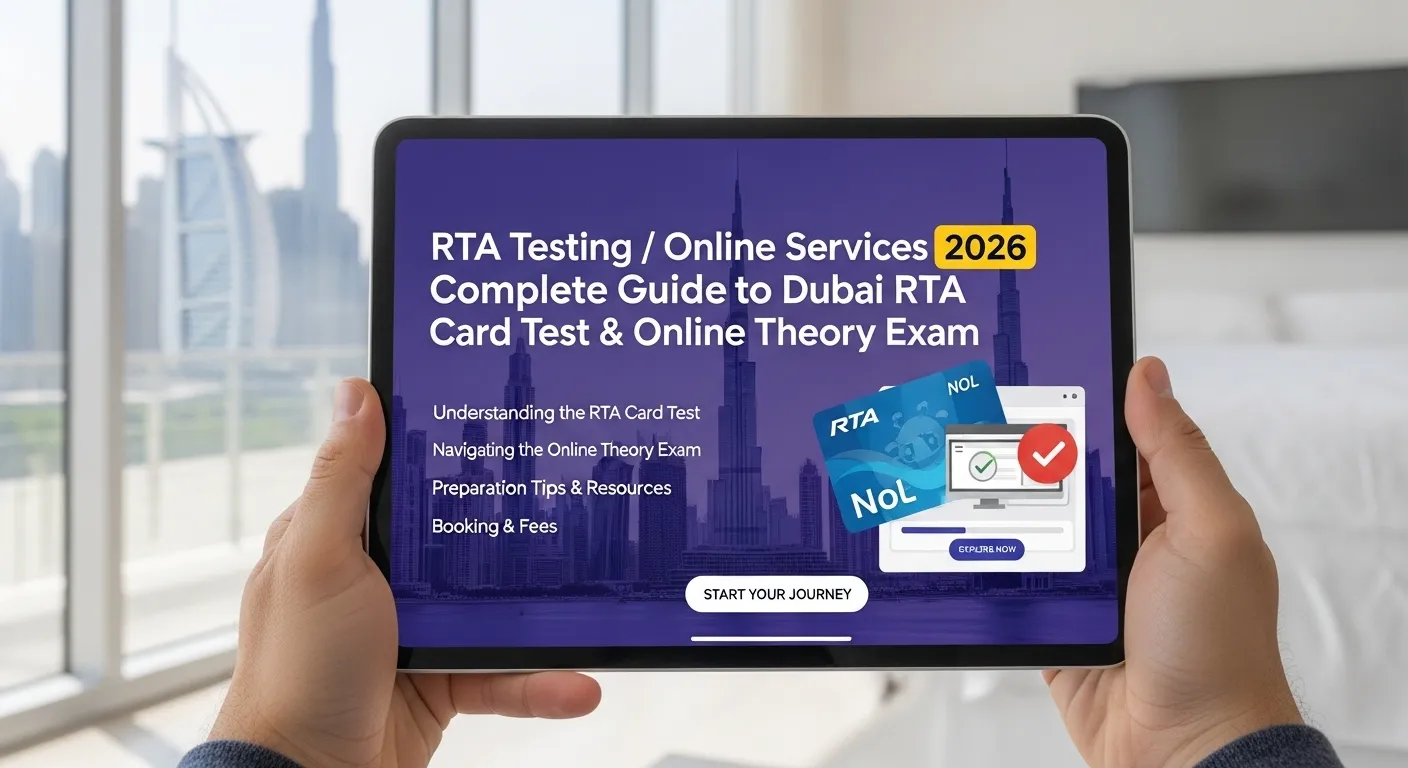 RTA Testing Online Services 2026 Complete Guide to Dubai RTA Card Test & Online Theory Exam