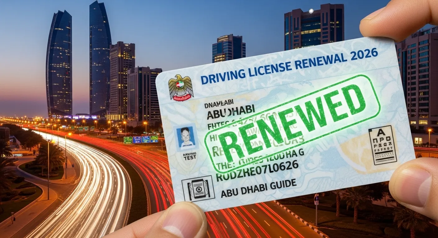 Abu Dhabi Driving License Renewal (2026 Guide) – Complete Process, Fees & Requirements