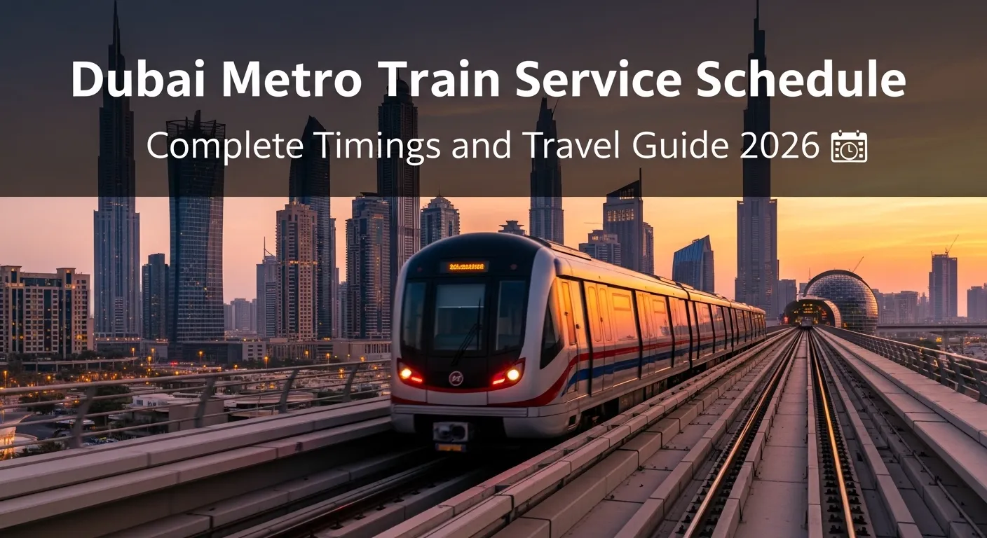 Dubai Metro Train Service Schedule: Complete Timings and Travel Guide 2026