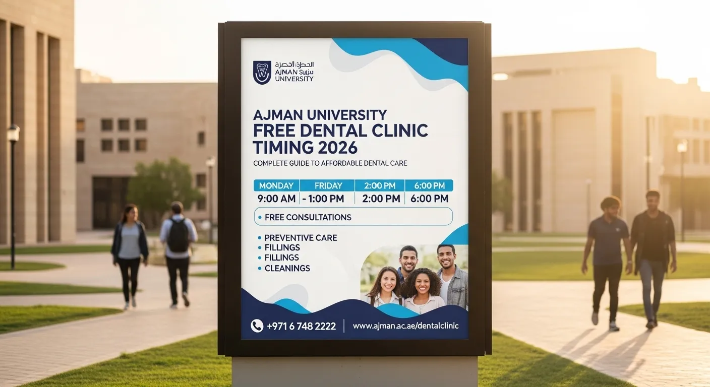 Ajman University Free Dental Clinic Timing 2026: Complete Guide to Affordable Dental Care