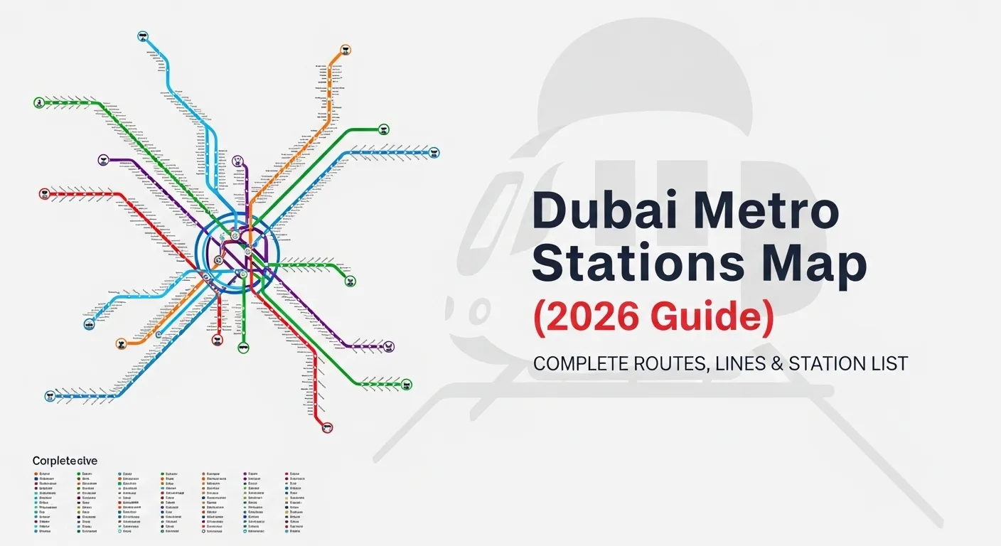 Dubai Metro Stations Map (2026 Guide) – Complete Routes, Lines & Station List