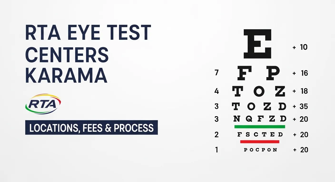 RTA Approved Eye Test Centers Karama – Complete Guide, Locations, Fees & Process