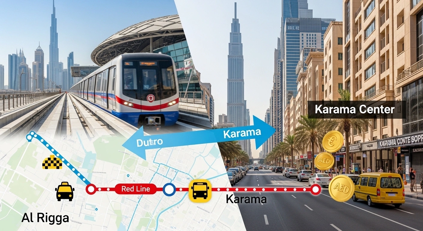 Al Rigga to Karama Center Travel Guide – Complete Route, Transport Options, and Cost Details in Dubai