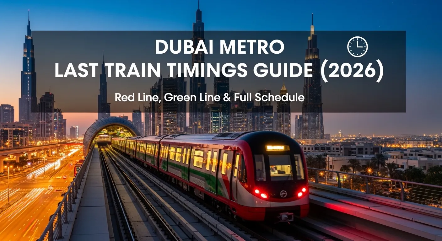Dubai Metro Last Train Timings Guide (2026) – Red Line, Green Line & Full Schedule