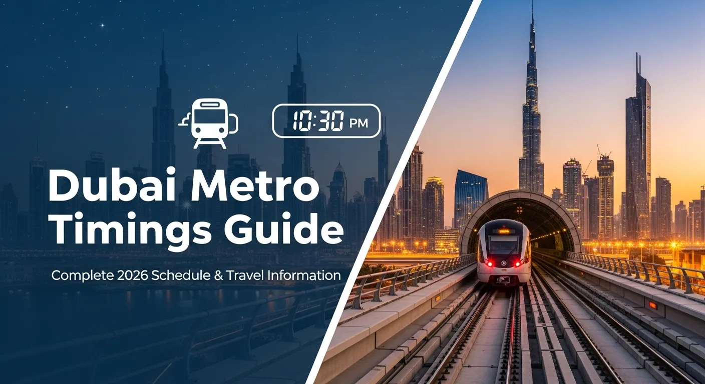 Dubai Metro Timings Guide (Complete 2026 Schedule & Travel Information)