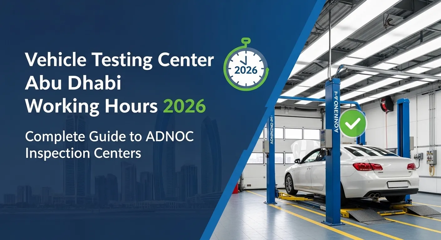 Vehicle Testing Center Abu Dhabi Working Hours 2026: Complete Guide to ADNOC Inspection Centers