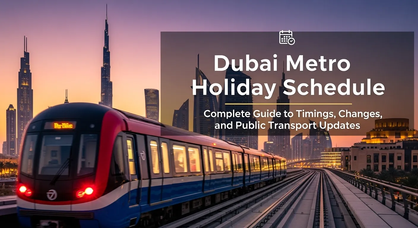 Dubai Metro Holiday Schedule – Complete Guide to Timings, Changes, and Public Transport Updates