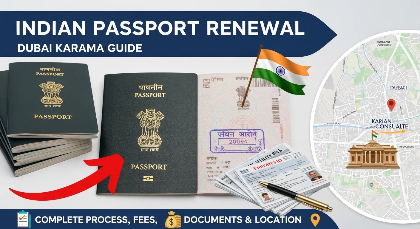 Indian Passport Renewal Dubai Karama Guide – Complete Process, Fees, Documents & Location