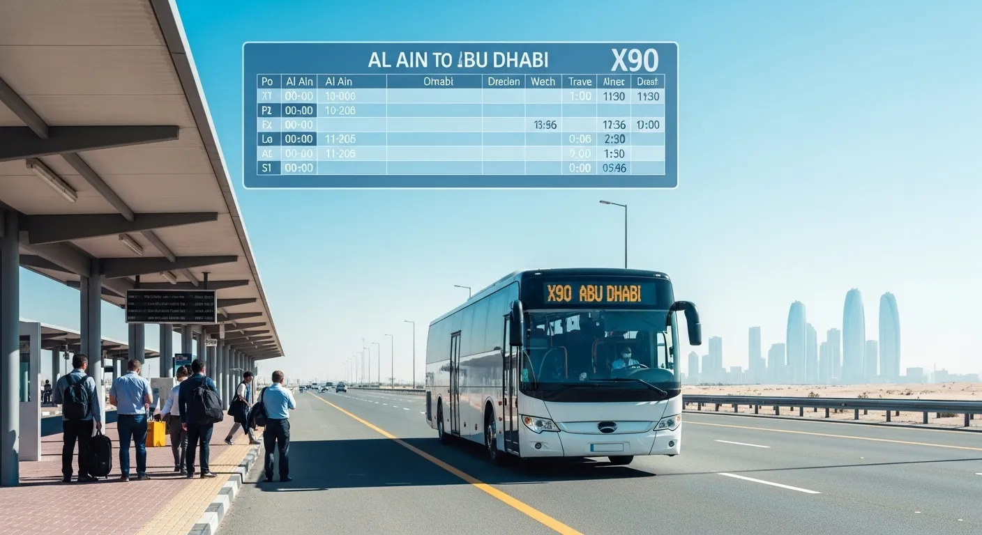 Al Ain to Abu Dhabi Bus: X90 Schedule & Price in 2026
