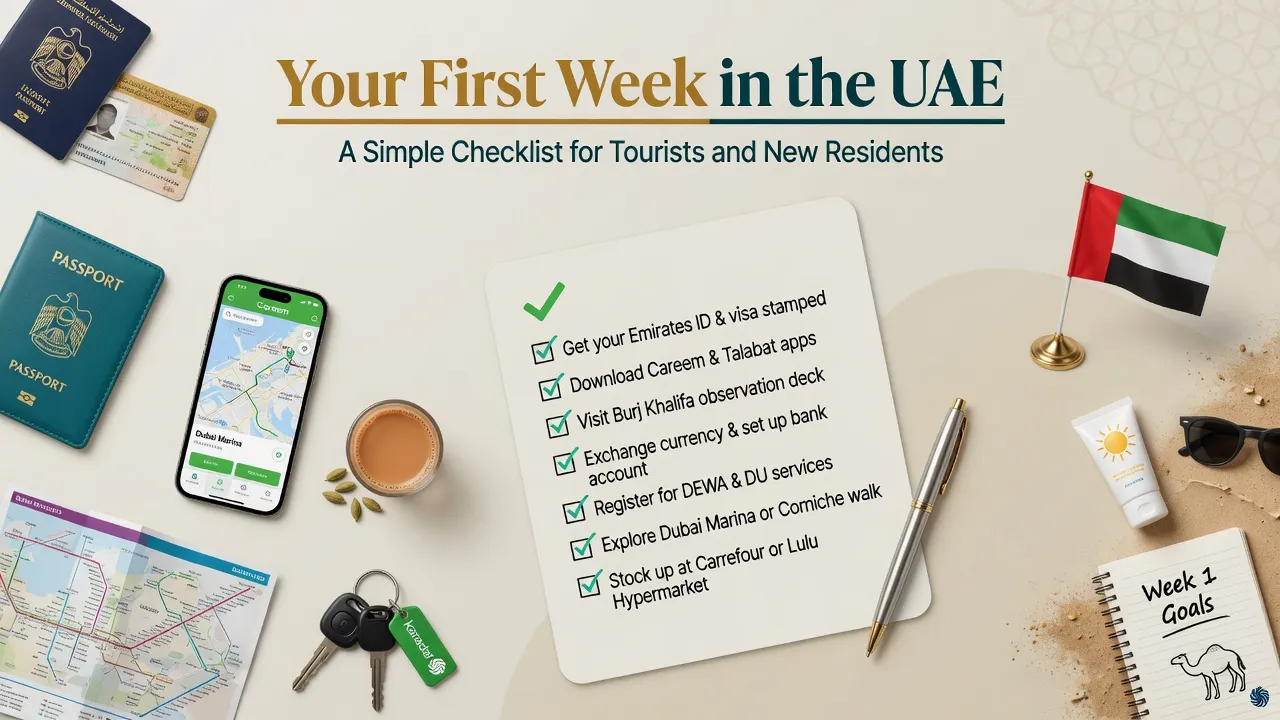 Your First Week in the UAE: A Simple Checklist for Tourists and New Residents