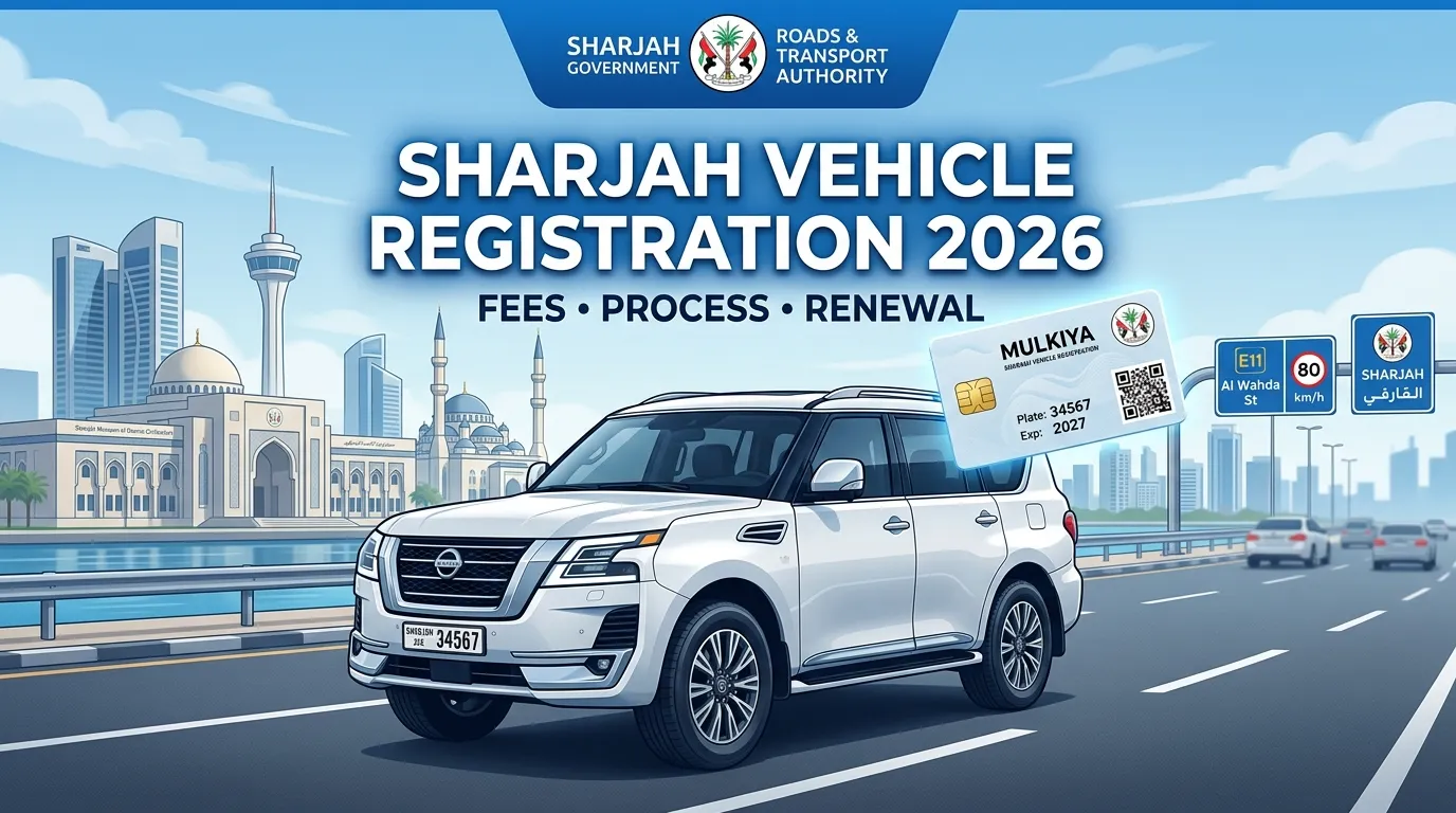 Sharjah Muroor Vehicle Registration (2026 Guide): Fees, Process, Requirements & Renewal