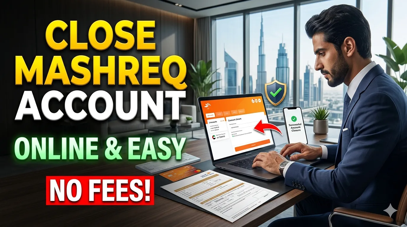Close Mashreq Bank Account Online – Quick, Easy & No Fees!