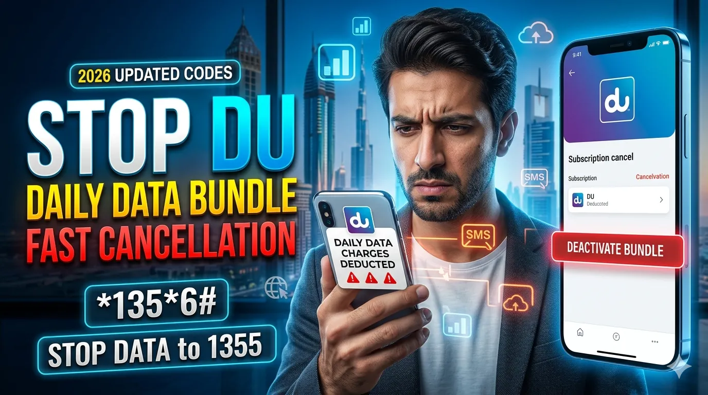 Stop DU Daily Data Bundle – Codes & Fast Cancellation