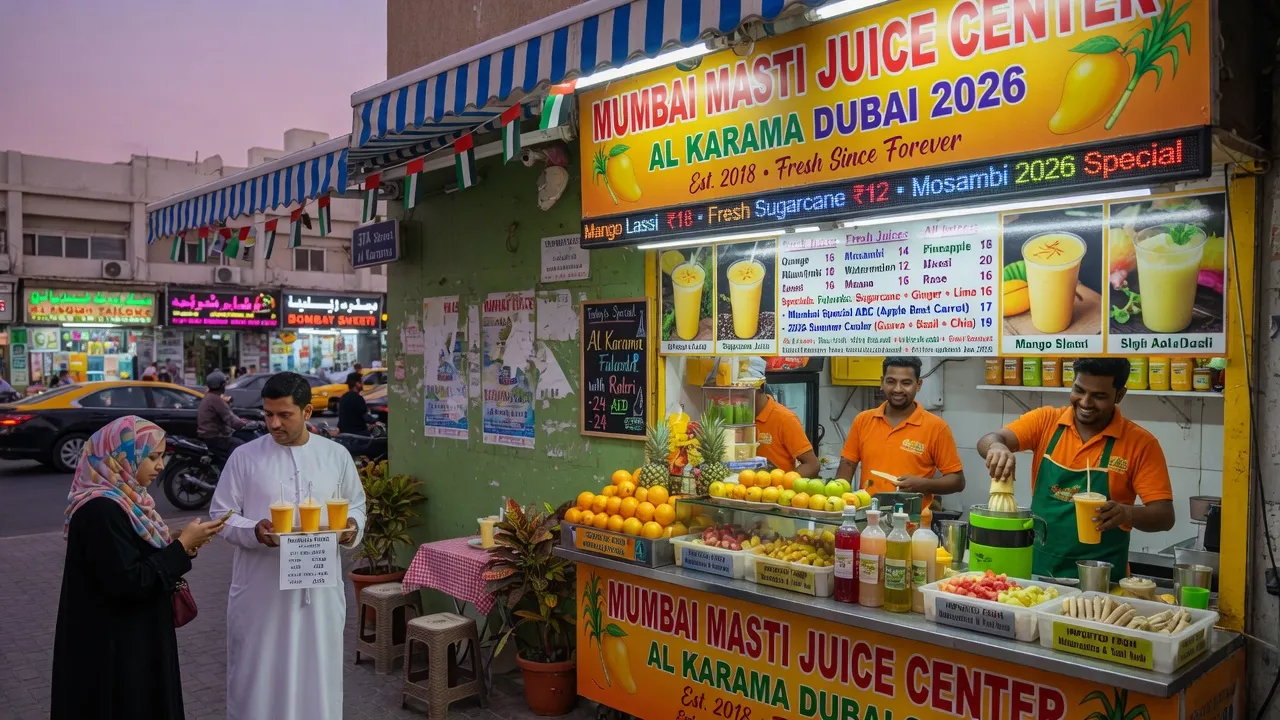 Mumbai Masti Juice Center Al Karama Dubai 2026: Menu, Location, Prices & Complete Guide